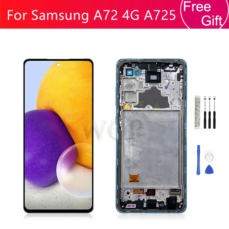 

For Samsung Galaxy A72 4G display LCD touch screen digitizer Assembly With Frame For Samsung A725 replacement Repair Part 6.5''