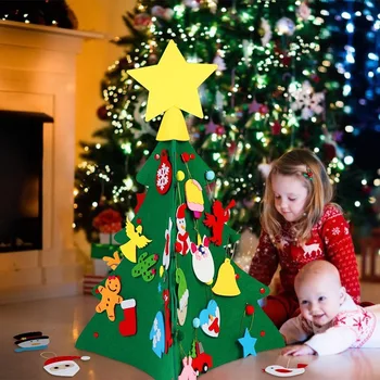 

Christmas Section Gift CHILDREN'S Toy Family Game Christmas Supplies DIY Felt Christmas Tree