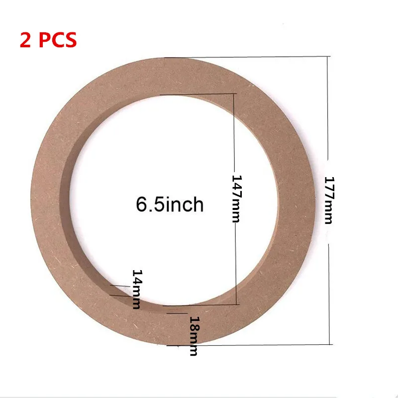 6.5 inch wood pad 1 пара автомобильных динамиков 6/6,5/6*9 дюймов деревянная шайба пластиковый коврик губка звуковая катушка звукоизоляция хлопок ремонт DIY запчасти - Цвет: 6.5 inch wood pad
