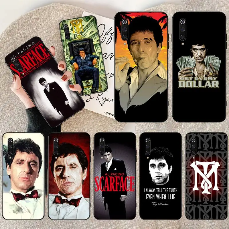 CUTEWANAN Scarface Tony Монтана черный ТПУ мягкий чехол для телефона Xiaomi Mi10 10Pro 10 lite Mi9 9SE 8SE