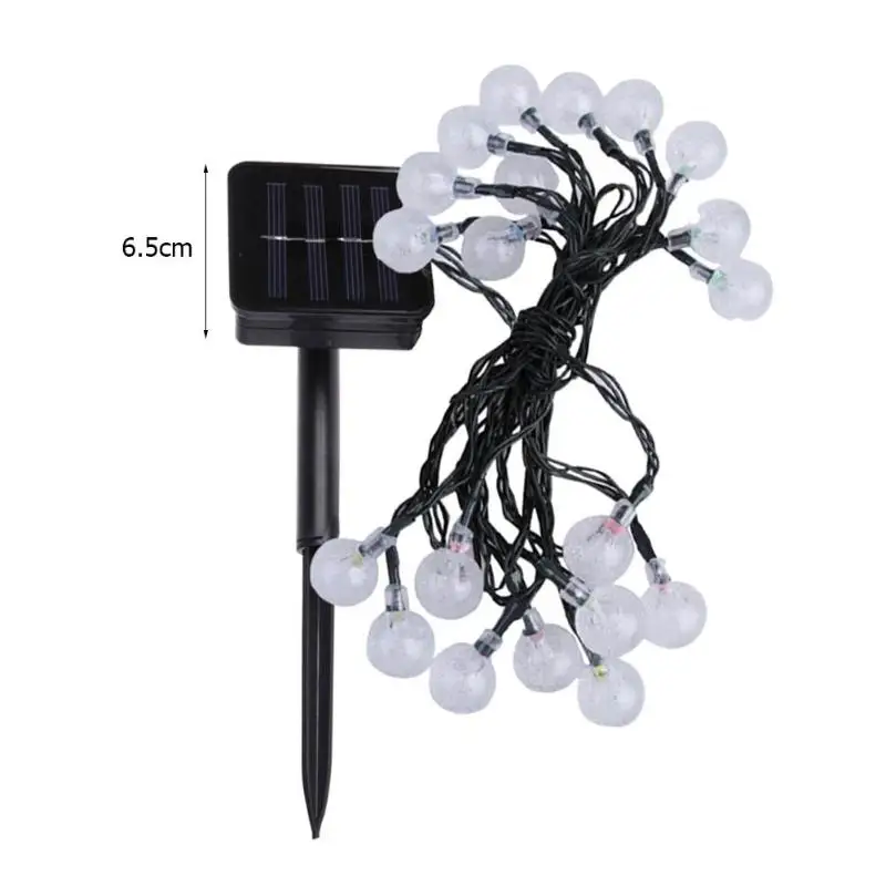 6.5m 30LED Solar Bubble Ball Fairy String Light Christmas Garland Holiday Decor Create a Sweet and Romantic Atmosphere