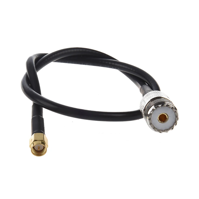 SMA Male To UHF Female Соединительный пигтейльный кабель Black 40CM | Обустройство дома