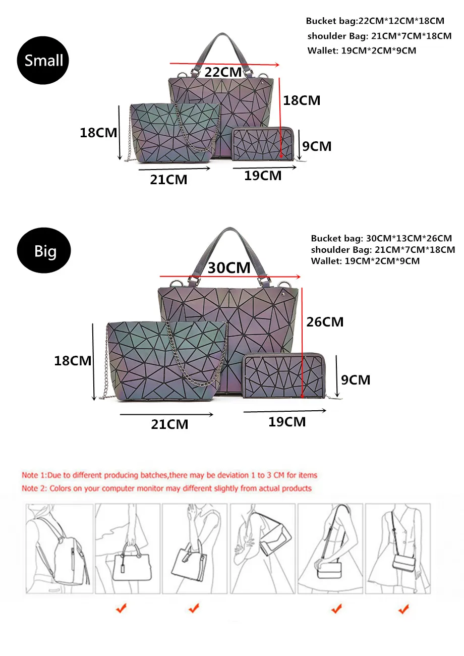 LumiBag Geometric Bag Set MindHint