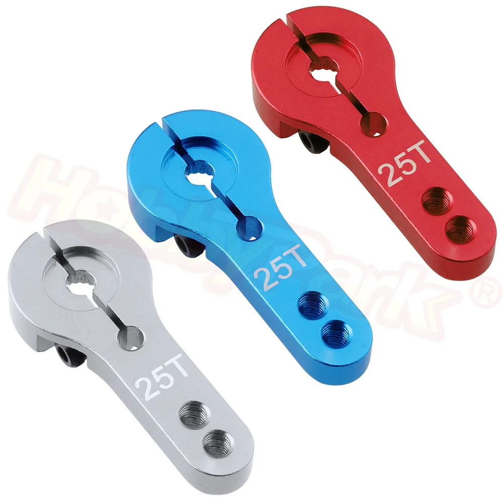

Metal CNC Alloy Aluminum Servo Horn 25T Teeth For 1/8 1/10 Scale RC Car Robot Boat Airplane Steering Arm