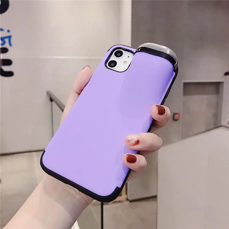 Для iphone 11 Pro Max чехол Xs Max Xr X 8 7 6 Plus чехол для AirPods Держатель Жесткий Чехол для AirPods чехол для iphone XS Max XR 7 8 - Цвет: Purple