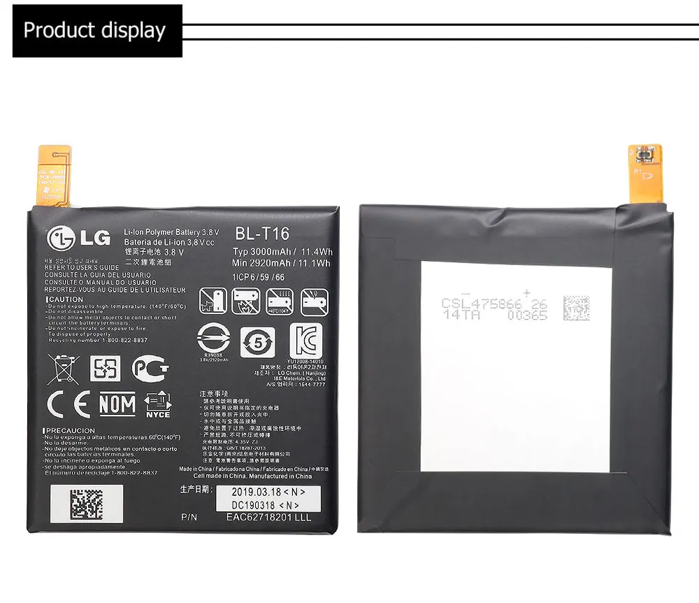 LG аккумулятор для телефона BL-T16 для LG G Flex 2 H950 H955 H959 LS996 US995 сменные батареи 3000 мАч с бесплатными инструментами