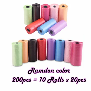 

200pc/10 Rolls Pet Poop Bags Dog Cat Eco-Friendly Waste Pick Up Clean Bag