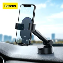 Baseus – Support de téléphone portable de voiture par gravité, avec Base daspiration, rétractable, réglable pour 4.7 6.5 pouces 