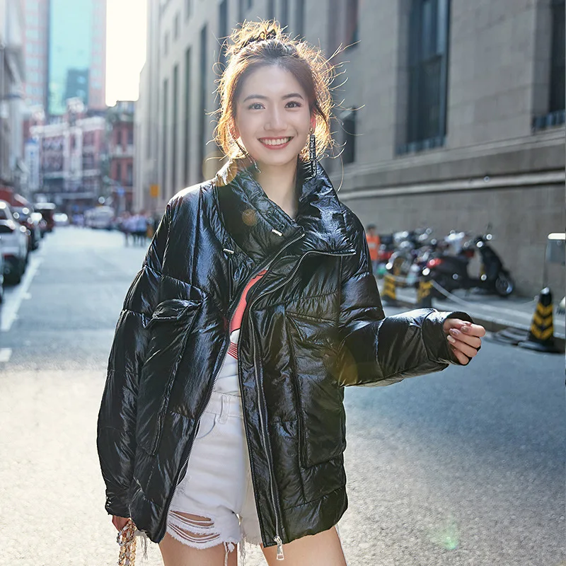 

2019 New Style down Jacket Cotton-padded Clothes Women's Korean-style Short Fashion Loose INS Cotton-padded Clothes Oversize dow