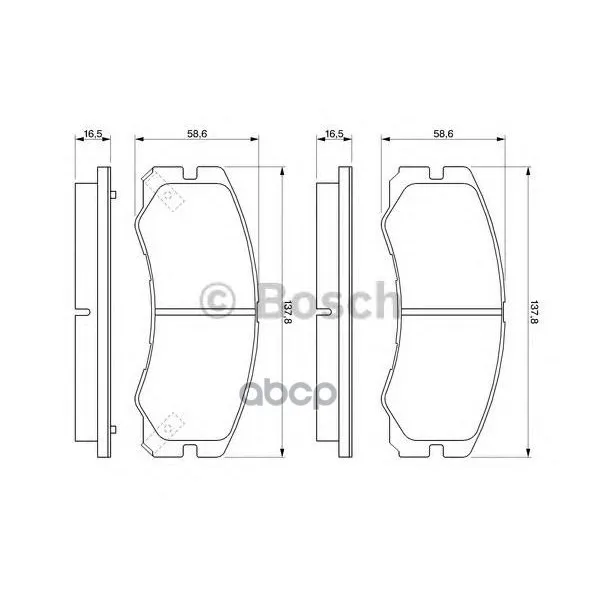 Колодки Тормозные Дисковые Opel Frontera/Monterey 91-98 Передние Bosch арт. 0986424366