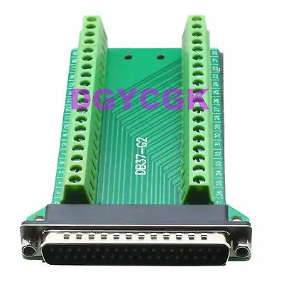 

DHL/EMS 5 Sets*DB37 D-SUB VGA male plug 37 Pin Terminal Breakout PCB Board 2 row solder-free -h2