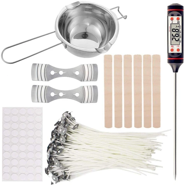 DIY Candle Crafting Tool Kit Candles Making Tools with Melting Pot and  Thermometer