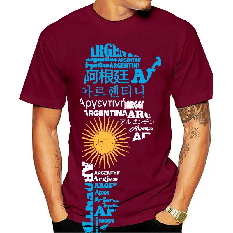 

t shirt Argentinien Arg Argentina Inter Map Navy Men Legend Soccers Summer Short Sleeve Tops American