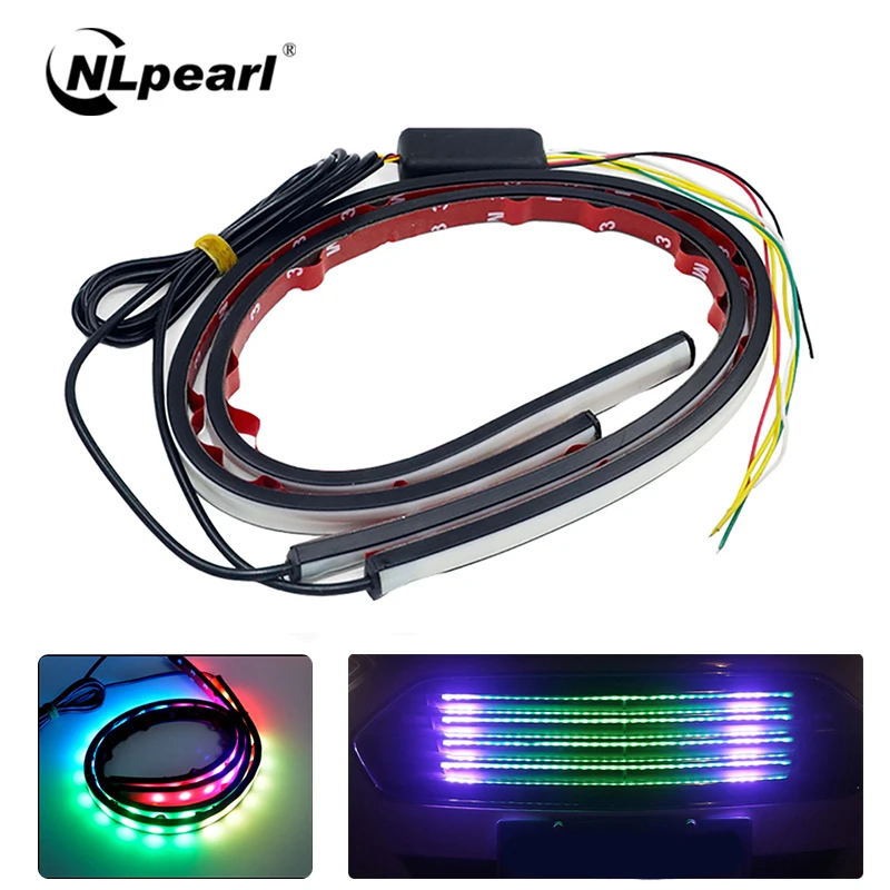 Nlpearl 60 см последовательного светодиодный Гибкая DRL указатели поворота