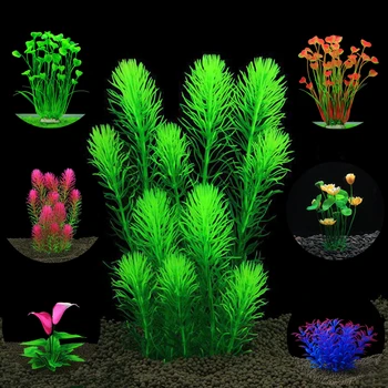 

Artificial Aquarium Plant Decoration Fish Tank Landscaping Water Grass Ornaments Lotus Flower Aquatic Decor Aquarium Background
