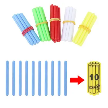 

196Pcs/Set Counting Sticks Rod Triangle Square Disc Math Teaching Aids Teaching Aids Mathematic Learning Educational Toy