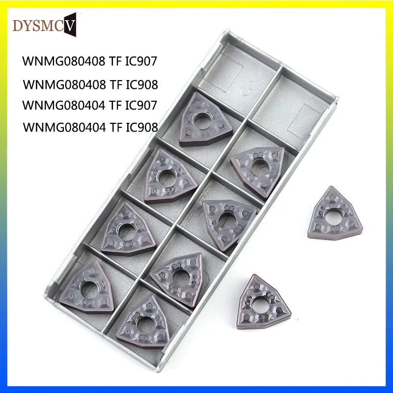 10 шт. WNMG080408 TF IC907/908 токарные инструменты для наружной обточки карбидная вставка