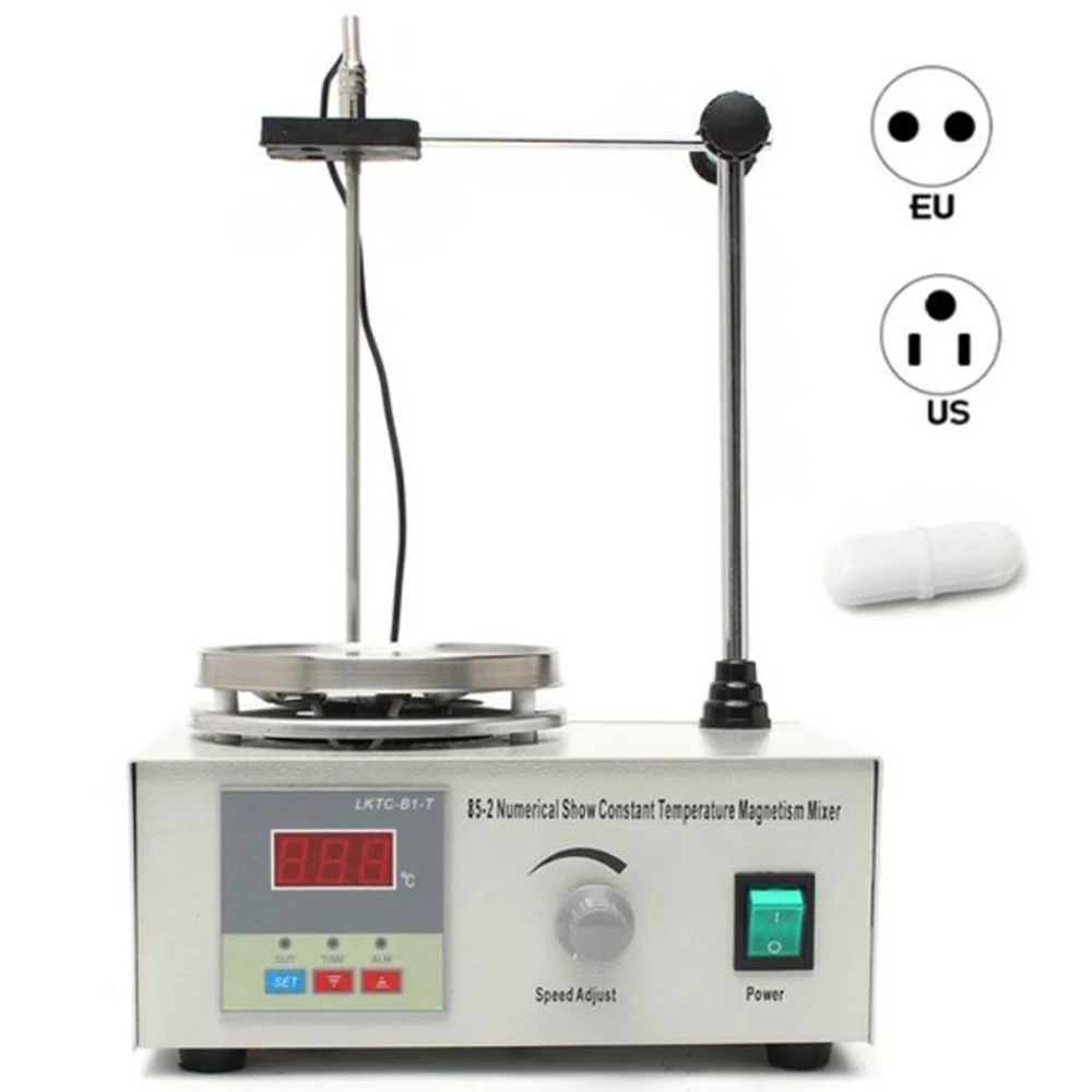 Heating Magnetic Stirrer 85-2 Laboratory Magnetic Stirrer Heating Plate Digital Display 2200rpm Adjustable Churn Stir Machine Blender Laboratory Stirrer