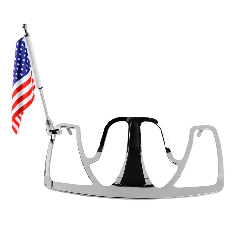 Motorcycle 10x6 inch American Flag with Luggage Rack Flag Pole Mount Sissy Bar for Honda Golden Wing GL1800
