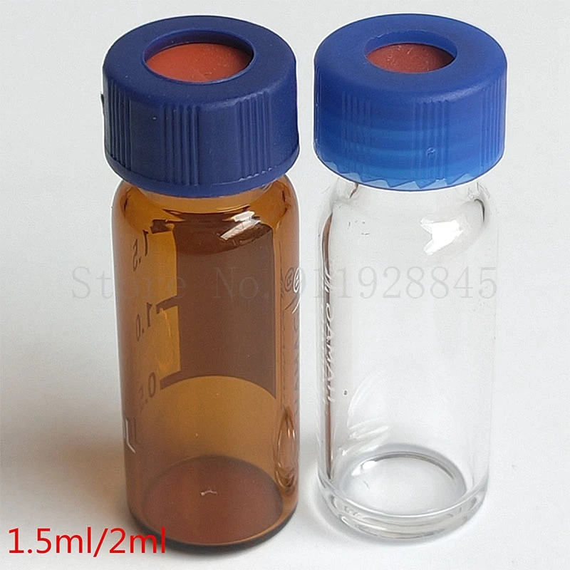 Lab Reagent Bottle 10pcs/20pcs 20ml to 60ml lab glass screw headspace injection bottle clear/brown sample vials for school experiment