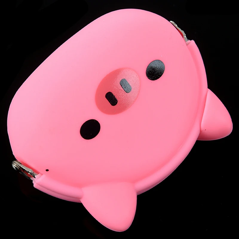 Женский кошелек для девочек Kawaii милые Мультяшные животные силиконовый Желейный Кошелек для монет детский подарок розовый поросенок