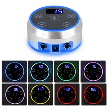 

Professional Colorful Light Tattoo Machine Power Supply Portable High Power Tattoo Power Supply Tattoo Machine Tool 100-240V