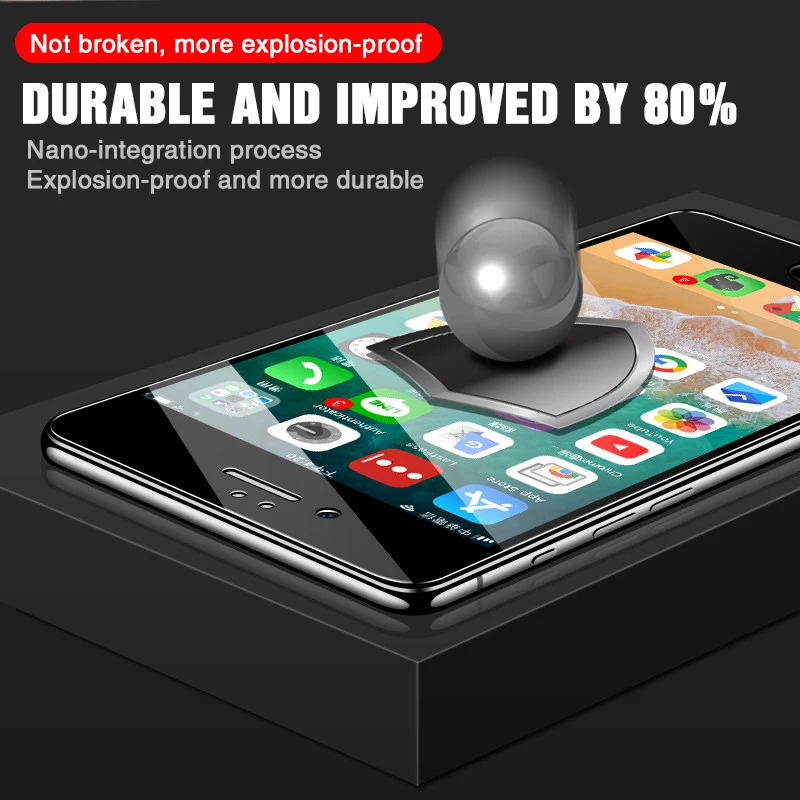 300D Защитное стекло для iPhone 6 6s plus 7 Plus 8 Plus стекло полное покрытие iPhone 7 8 6 защита экрана закаленное стекло