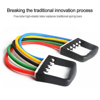 

Color Five-tube Puller Latex Adjustable Strength Puller Male And Female Fitness Detachable Multifunctional Arm Muscles Strength