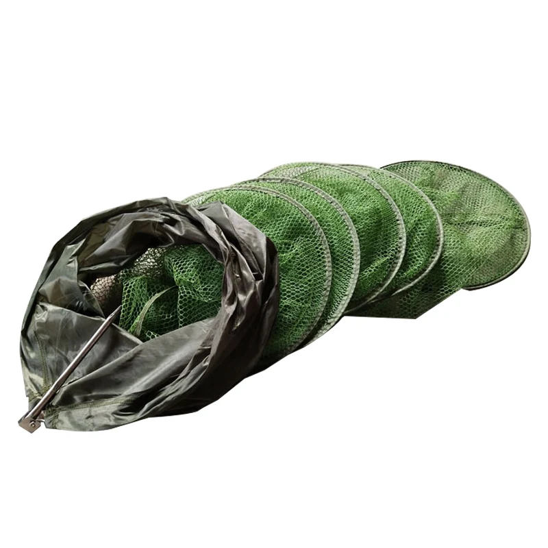 Folding Fishing Net Tackle Aluminum Ring Edge Quick-drying Shrimp Net Fish Glue Shrimp Cage Fishing Tackle Accessori YS-BUY