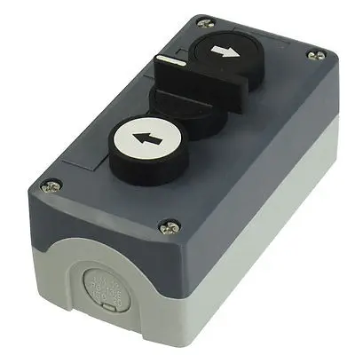 

240V 3A NO Latching 3-Position Momentary Black White Flat Push Button Station