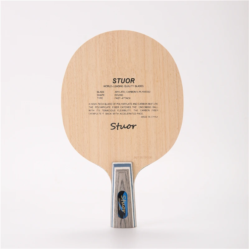 7ply Carbon Fiber Ping Pong Long Handle Horizontal Grip Ping Pong Racket Blade 