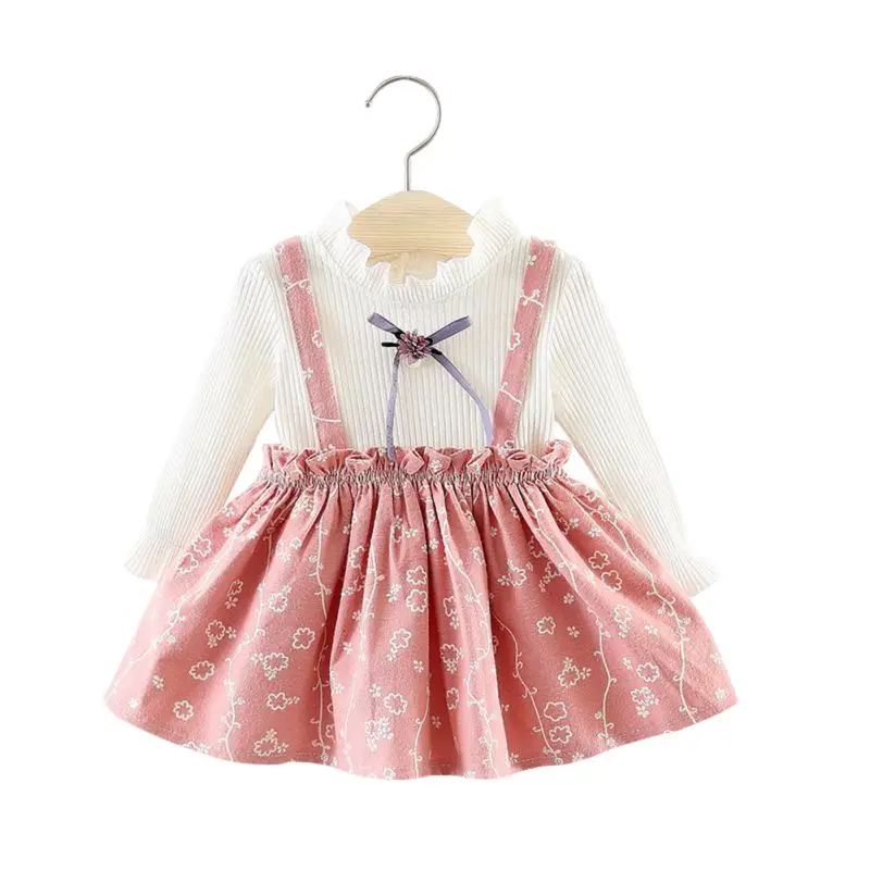 baby girls spring fall clothes princess dress newborn baby girls clothing long sleeve infant kids dresses floral print dress