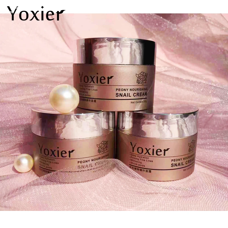 Yoxier пион питательный крем Улитка против старения для лица Отбеливание морщин