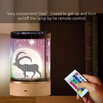 

4 Pattern Projection Lamp ABS PVC Various Patterns Telecontrol Hanging Colorful Hanging Light Bedside Night Lights Home Decor