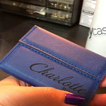 

Engraved Leather Card Case, Groomsmen Gifts, personalized monogrammed Business Card Holder, Christmas Father's Day gift proposal