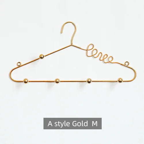 A style Gold -M Металлический крючок для подвесных сумок одежда для ванной комнаты домашний ключ вешалка настенный держатель подставка свадебное украшение настенная вешалка декоративная - Цвет: A style Gold -M