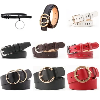 

Fashion Women's Belt Casual Round BuckleWild Jeans Ladies Belts Business Square Buckle Dress Sweater Decoration Women's Belt