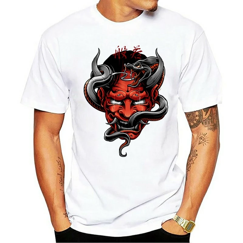 Hannya/мужские футболки с графическим принтом Мужская футболка в виде призрака из