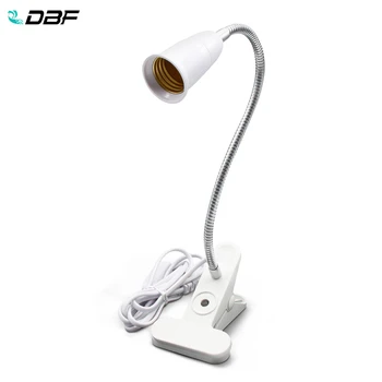 

[DBF]AC 85-265V US/EU Plug E27 socket 33cm 43cm 53cm Flexible Clip Switch LED Lamp Holder Socket Power Cable