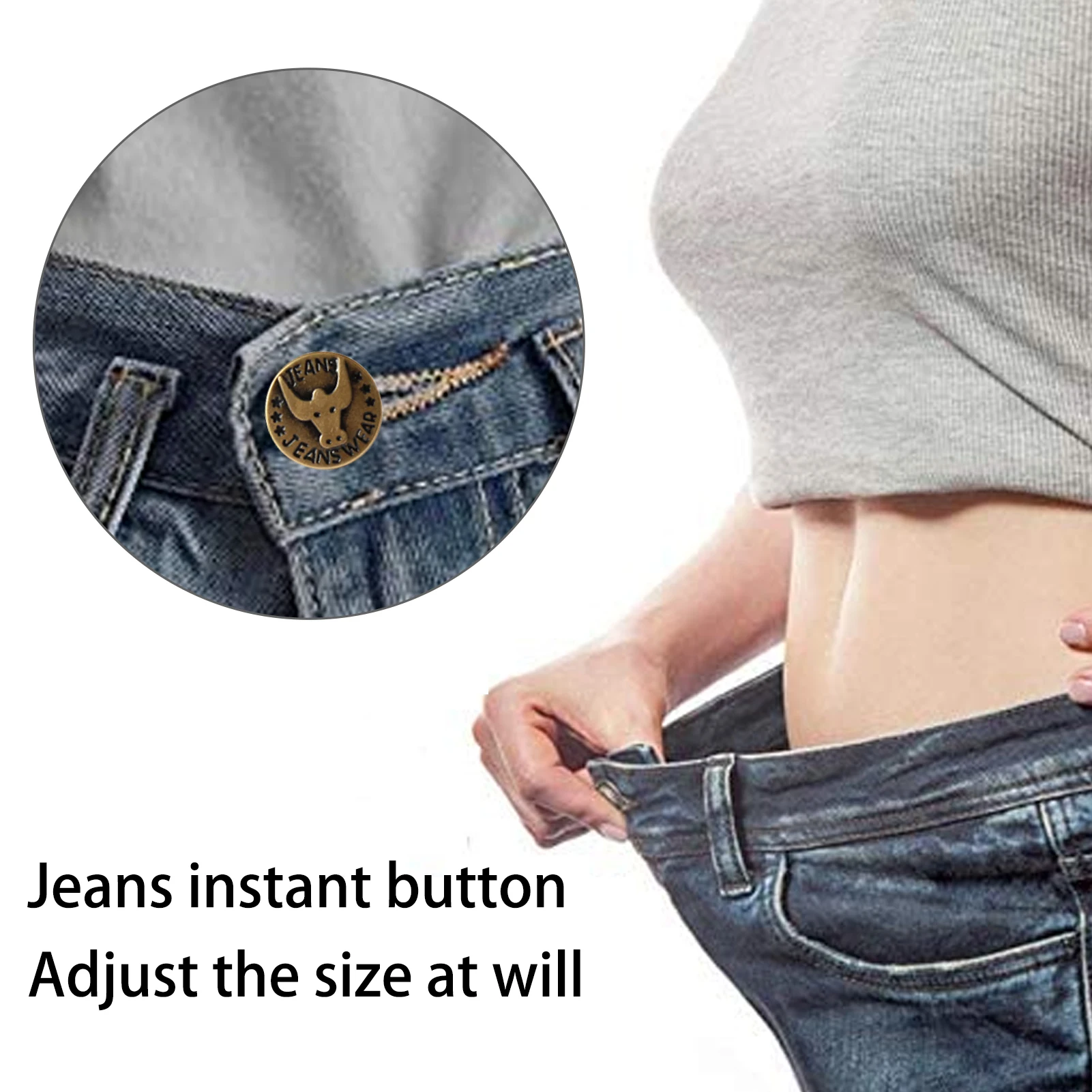 Metal Jeans Button Shank Button 