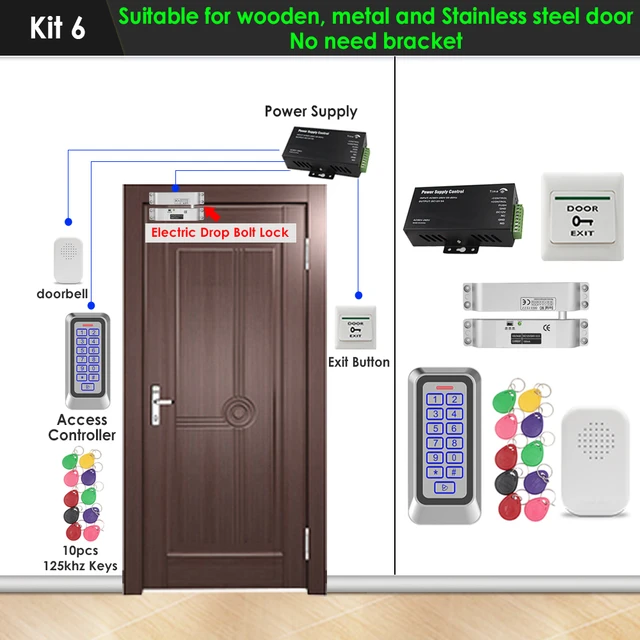 Cerradura eléctrica de seguridad, Cerradura eléctrica de la puerta de  control para el kit del sistema de control de acceso de la puerta :  : Bricolaje y herramientas