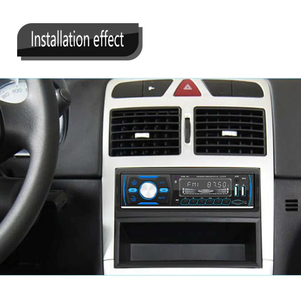 M4 Bluetooth Autoradio 1 DIN Car Stereo MP3 Player USB AUX FM AM RDS DAB DAB+ Radio Receiver TF Card U Disk In Dash Head Unit