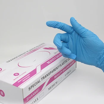 

50PCS Powder Free Disposable Gloves Nitrile Gloves Disposable Latex Gloves Catering Home Oilproof Acid and Alkali Resistant