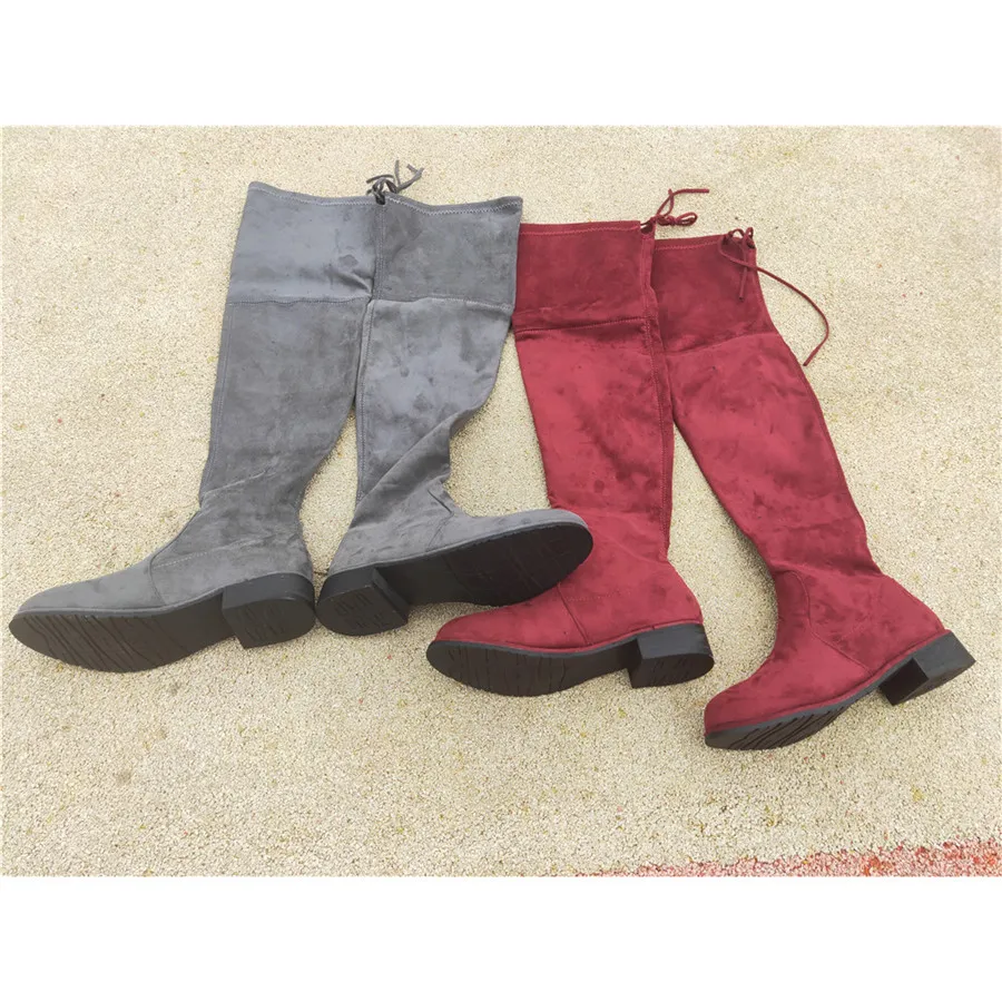 

size plus heels knee High-heeled Shoes Knight Layer high Woman boots