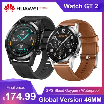

Huawei Watch GT 2 Global Version 46MM Smart Watch Bluetooth 5.1 GPS Blood Oxygen 14 Days Phone Call Waterproof For Android iOS