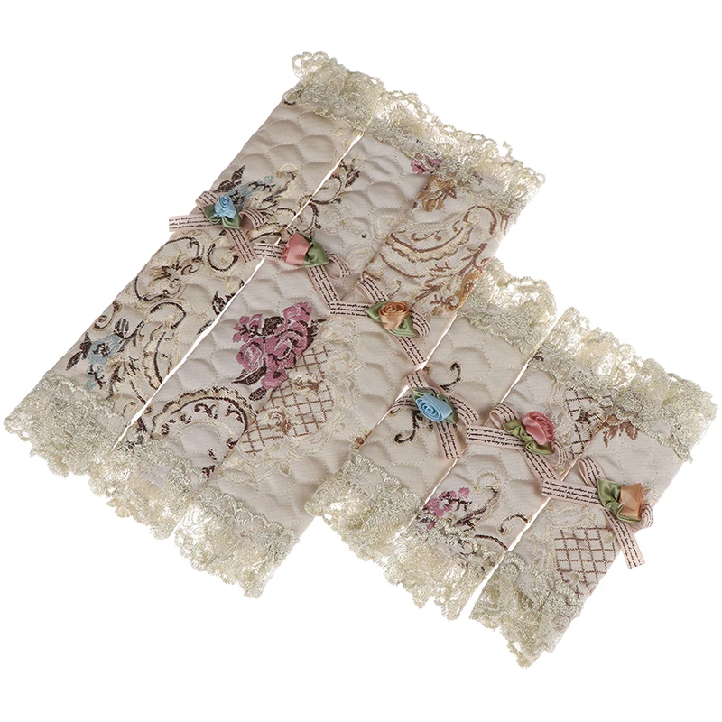 1Pair Refrigerator Handle Cover Embroidered Lace Refrigerator Door Handle Covers Home Door Covers Decorative Props