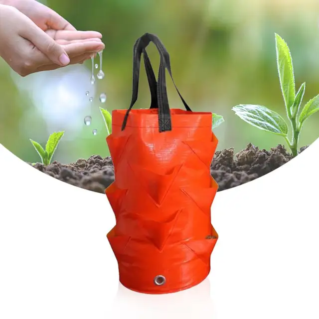 80%Hotgarden Függőzsák Eltávolítható Nagy Kapacitású, Szilárd Színű Burgonyazsák Pe Ültetési Táska Terasz - Image 2