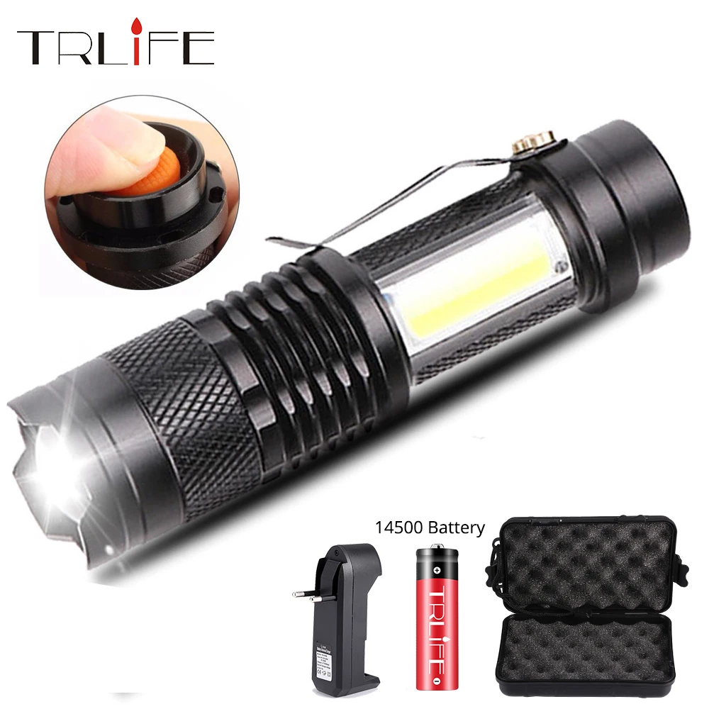 Mini Fast Focus Spotlight Torch Lantern Flashlight with Stand 4 AA Batteries