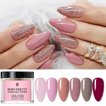 

BORN PRETTY Dip Powder Set Holographics Dipping Powder Nails Set For Gel Nail Polish 10ml Chrome Pigment Powder