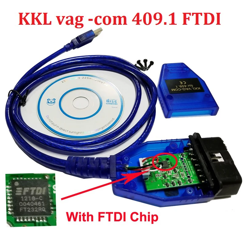 Диагностический инструмент VAG CAN PRO 5.5.1 BUS UDS K line сканер OBD VCP KKL 409 кабель адаптер с FTDI